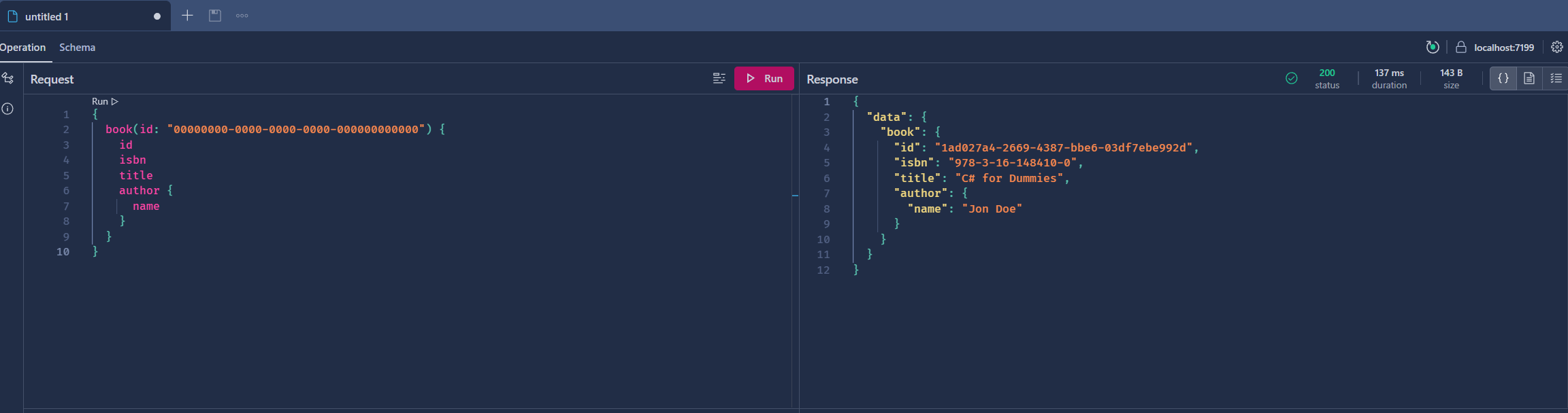 Query all Fields for the Book with the given ID